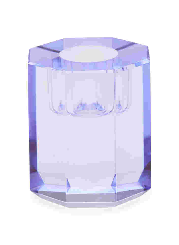 Crystal candle holder, Blue, Packshot image number 0