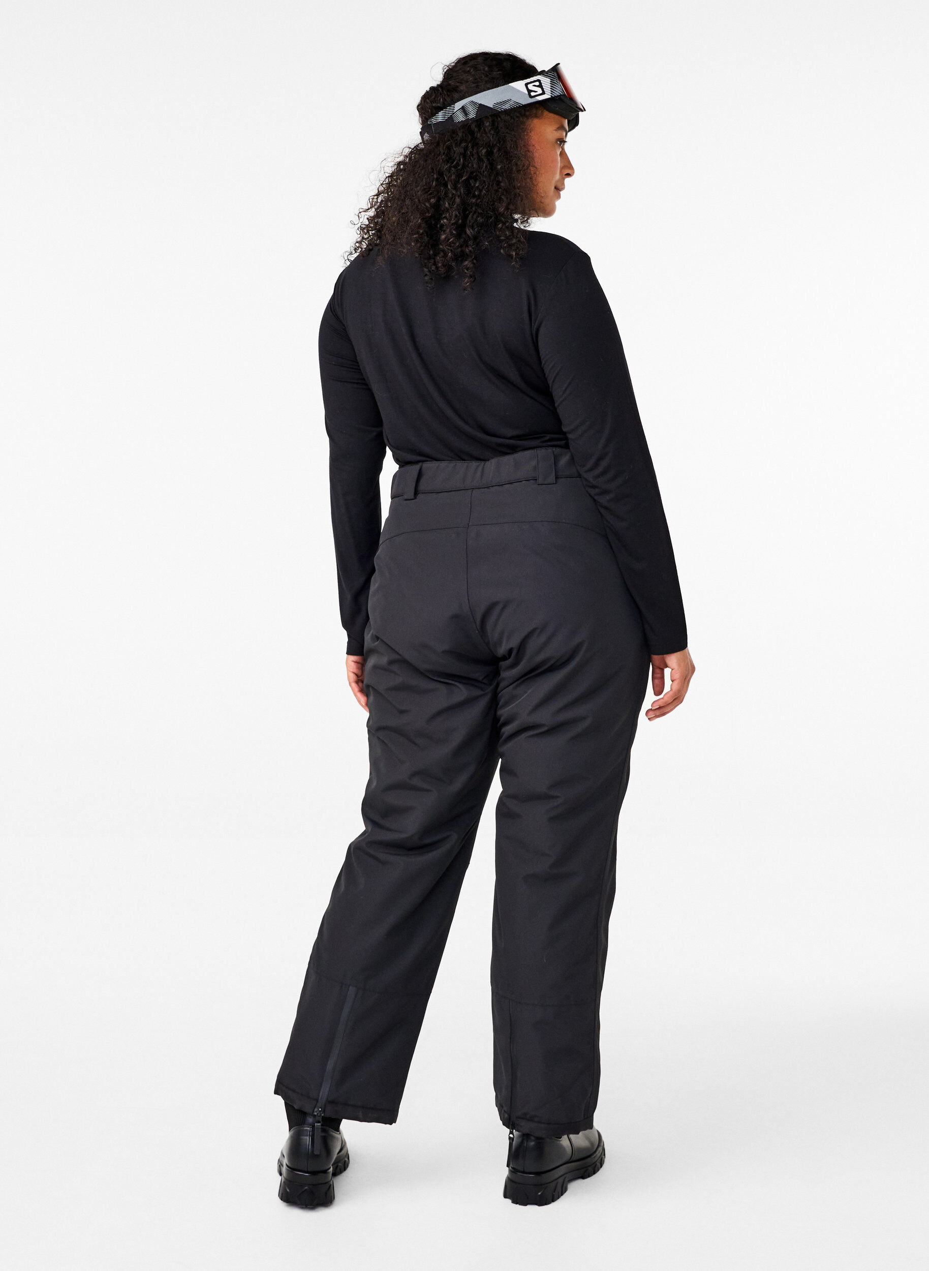 ZizzifashionSki trousers with pockets and adjustable waist, Black, Model image number 1