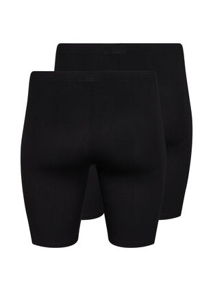 2-pack viscose cycling shorts, Black/Black, Packshot image number 1