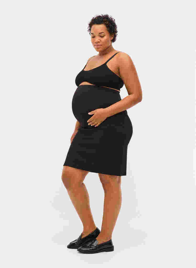 Close-fitting maternity skirt, Black, Model image number 2