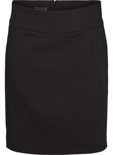 Cotton mix classic skirt, Black, Packshot image number 0
