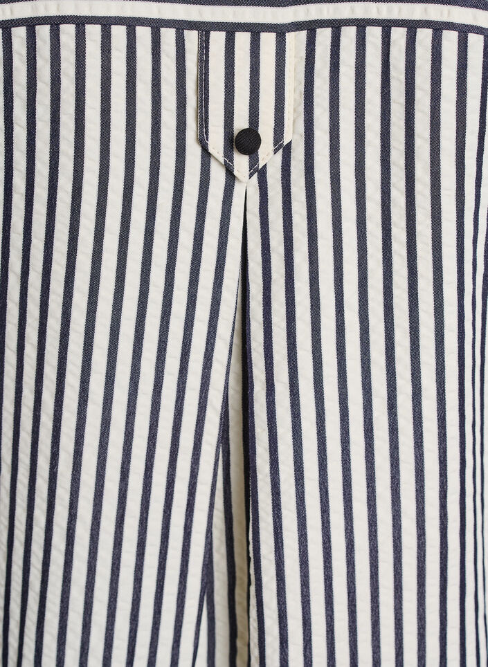 Striped shirt with button detail on the back, Blue, Packshot image number 4