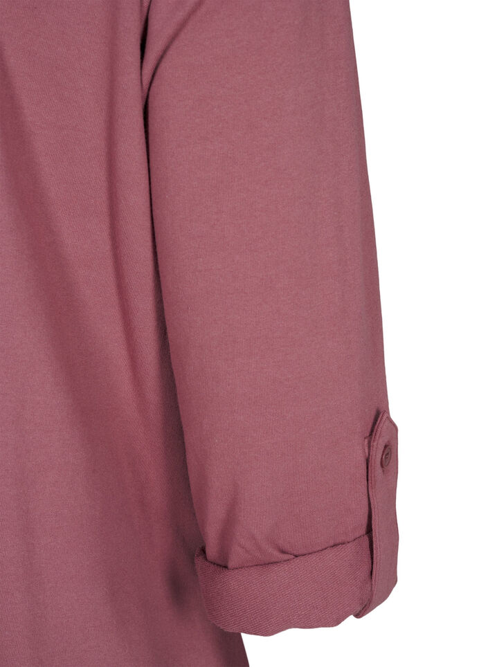 Balloon dress in cotton with pockets, Rose, Packshot image number 3