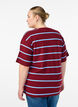 T-shirt with stripes and leopard detail, Red, Model image number 2