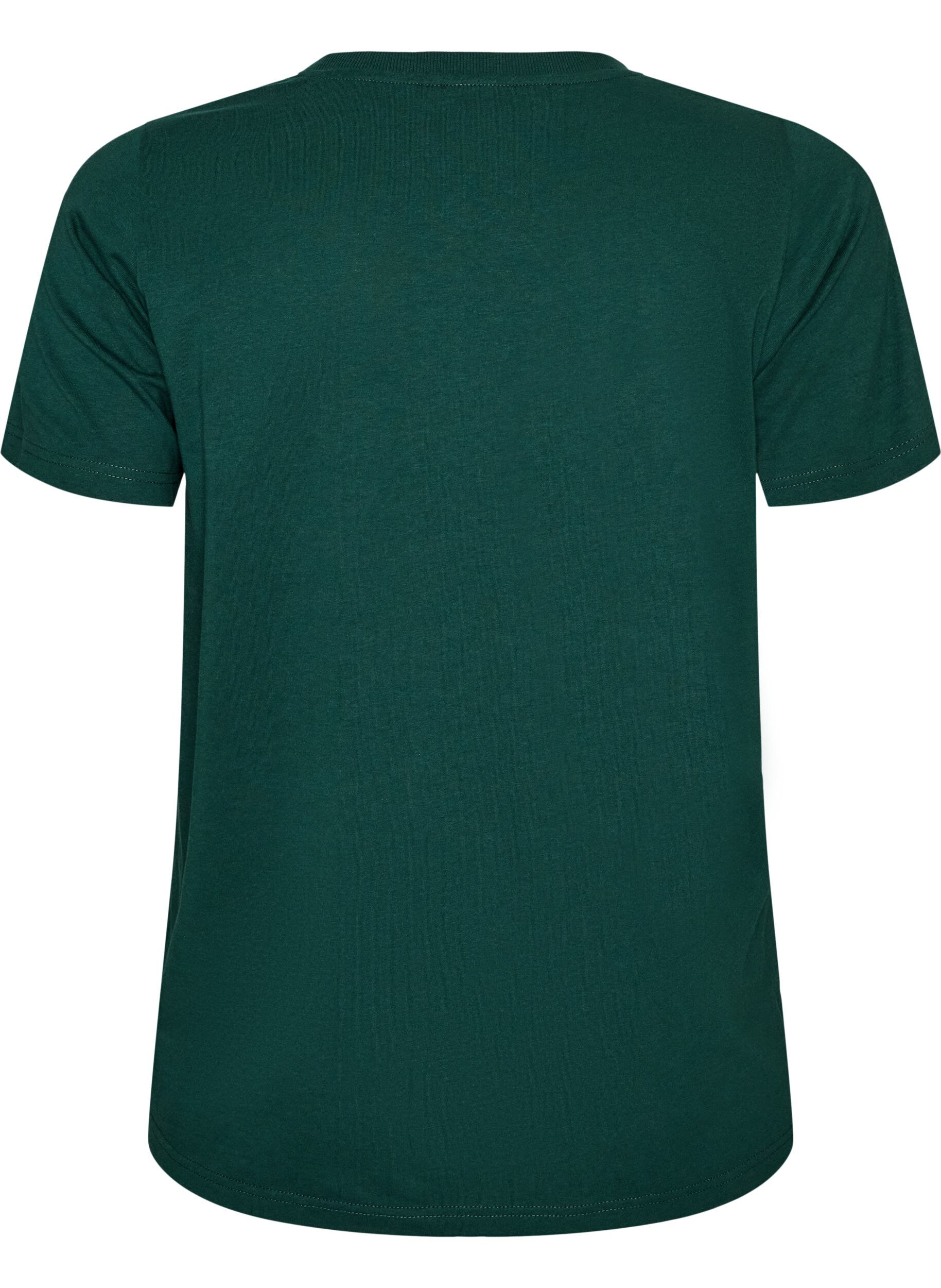 ZizzifashionChristmas t-shirt in organic cotton, Green, Packshot image number 1
