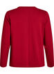 Jersey blouse with round neck, Red, Packshot image number 1