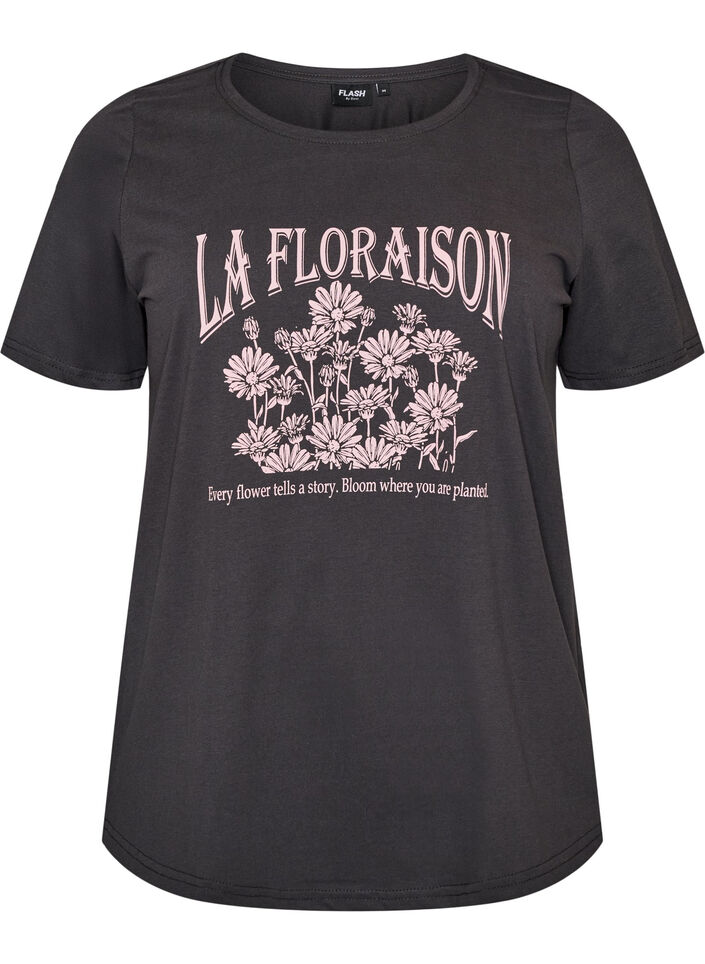 T-shirt with motif, Grey, Packshot image number 0