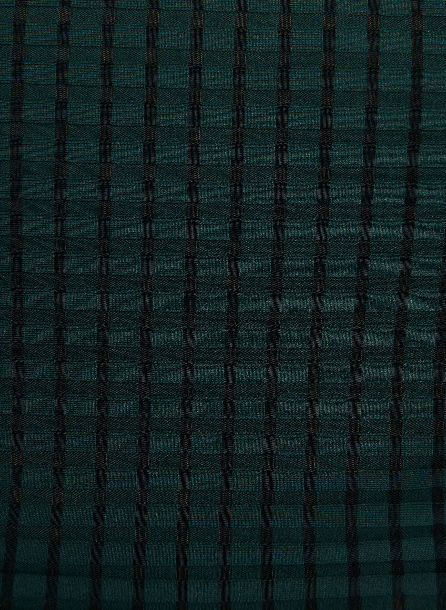 Zizzifashion Checked bikini bottoms with a high waist and tai cut, Green, Packshot image number 2