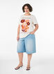 Cotton T-shirt with print, Vanilla, Model image number 1
