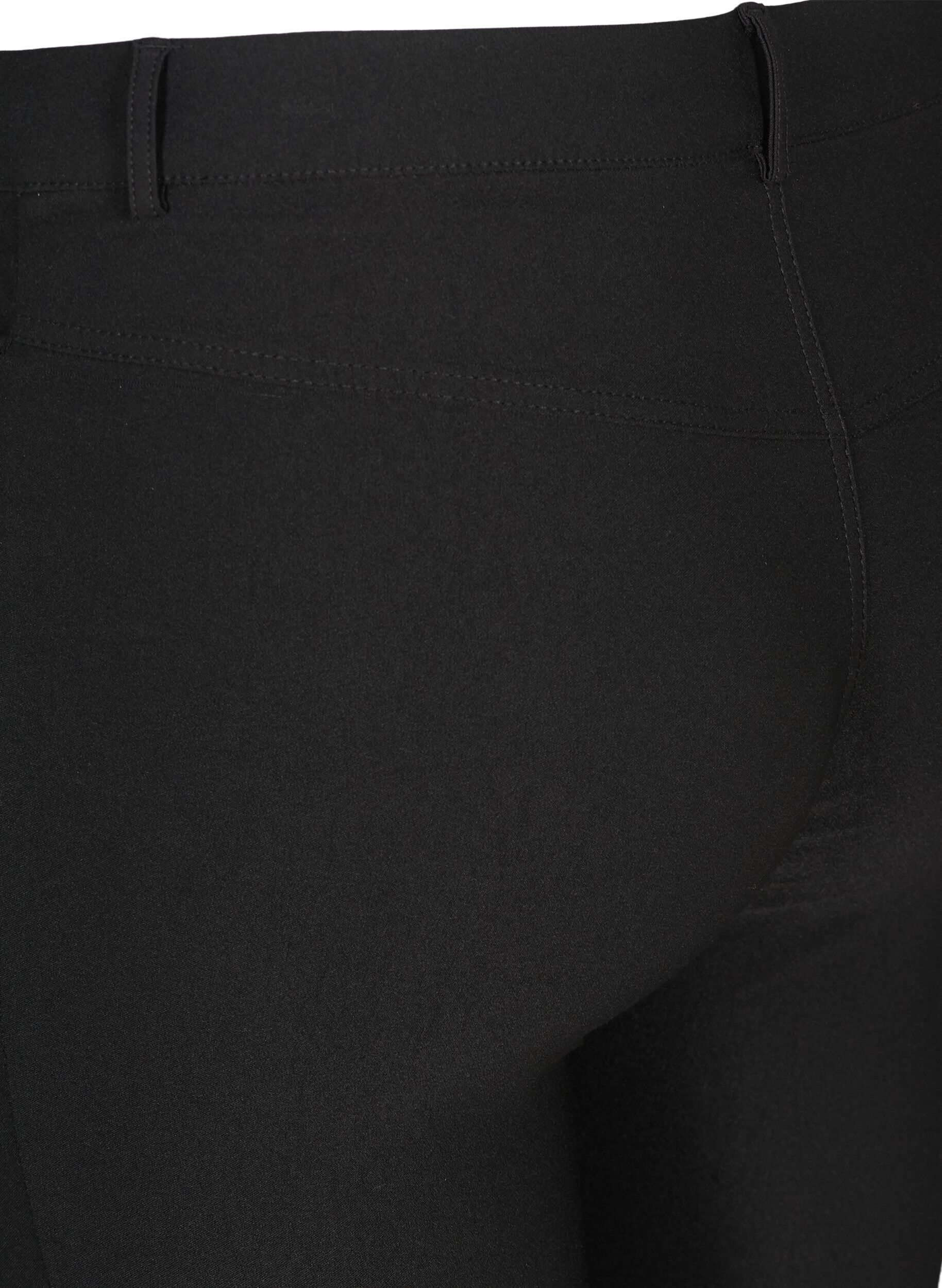 Zizzifashion Close-fitting capri trousers in viscose blend, Black, Packshot image number 3