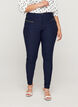 Close-fitting trousers with zipper details, Blue, Model image number 3