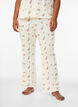 Organic cotton pyjama bottoms with a textured pattern, Vanilla, Model image number 2