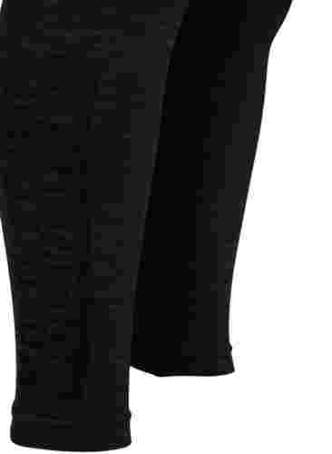 Melange seamless ski base layer tights, Dark Grey Melange, Packshot image number 3