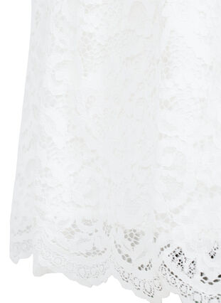 Lace wedding dress with 3/4 sleeves, Star White, Packshot image number 3