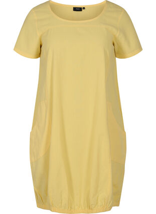 Short-sleeved cotton dress, Goldfinch, Packshot image number 0