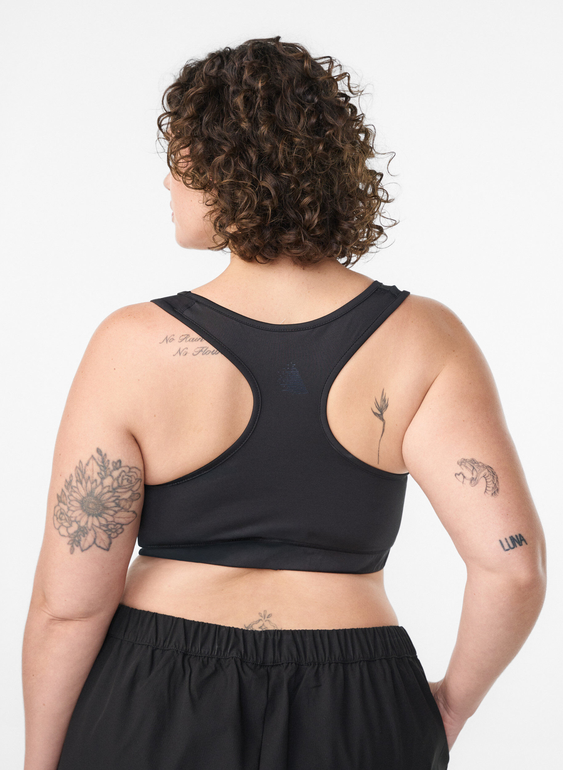 ZizzifashionSports bra with racerback, Black, Model image number 2