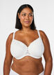 Padded lace bra with mesh details, White, Model image number 0