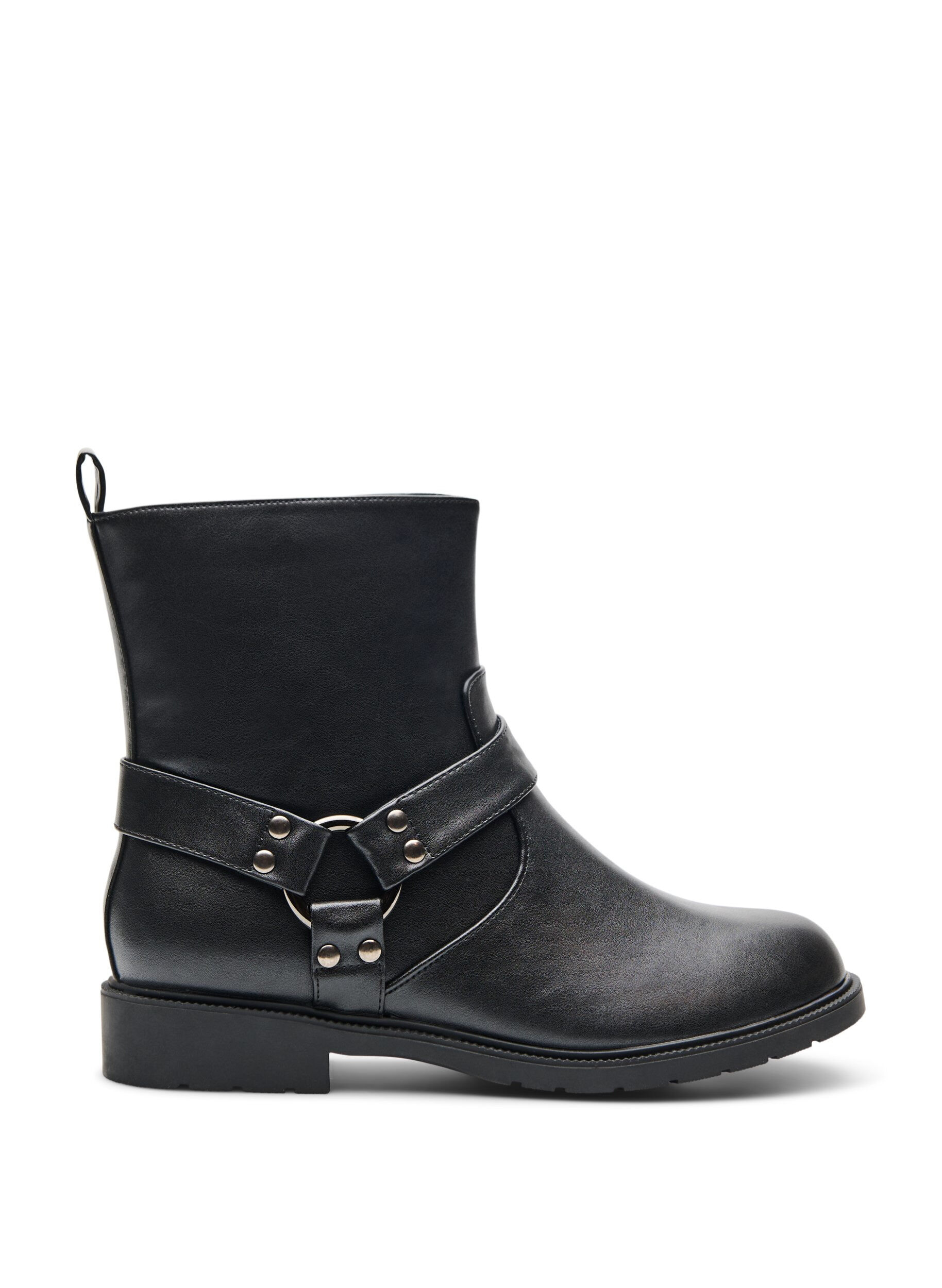Extra Wide Fit (6E) - Short biker boot