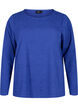 Long-sleeved blouse with texture, Blue, Packshot image number 0