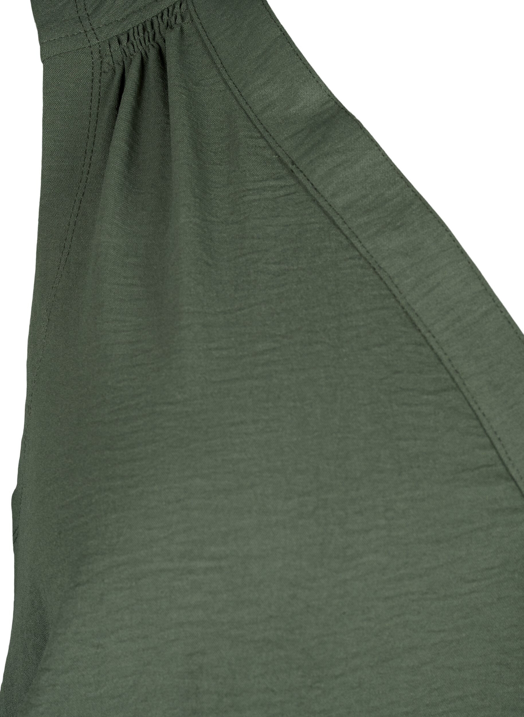 ZizzifashionSleeveless top with wrinkle details, Green, Packshot image number 3
