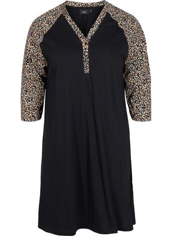 cotton night dress with printed detail