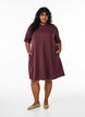 Knee-length jersey dress with pockets and A-line shape, Dark Bordeaux, Model image number 0