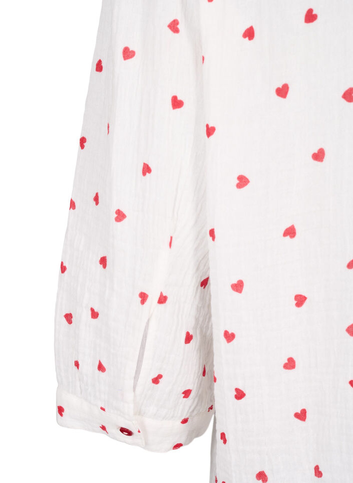 Shirt blouse with 3/4 sleeves, White, Packshot image number 3