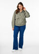 Bomber jacket with collar and pockets, Green, Model image number 1