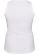 Cotton ribbed top with high neck, White, Packshot image number 1