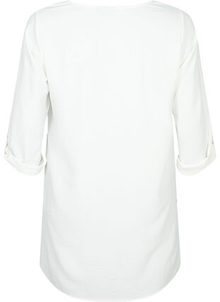 A-shape tunic with print, Bright White, Packshot image number 1