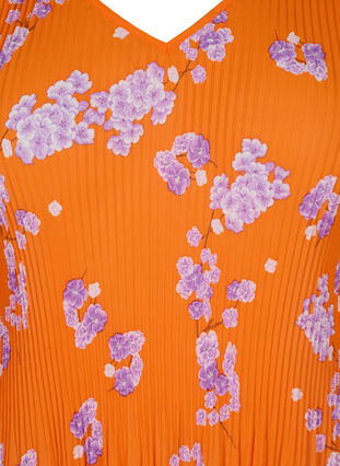 Pleated blouse in flower print, Exuberance Flower, Packshot image number 2