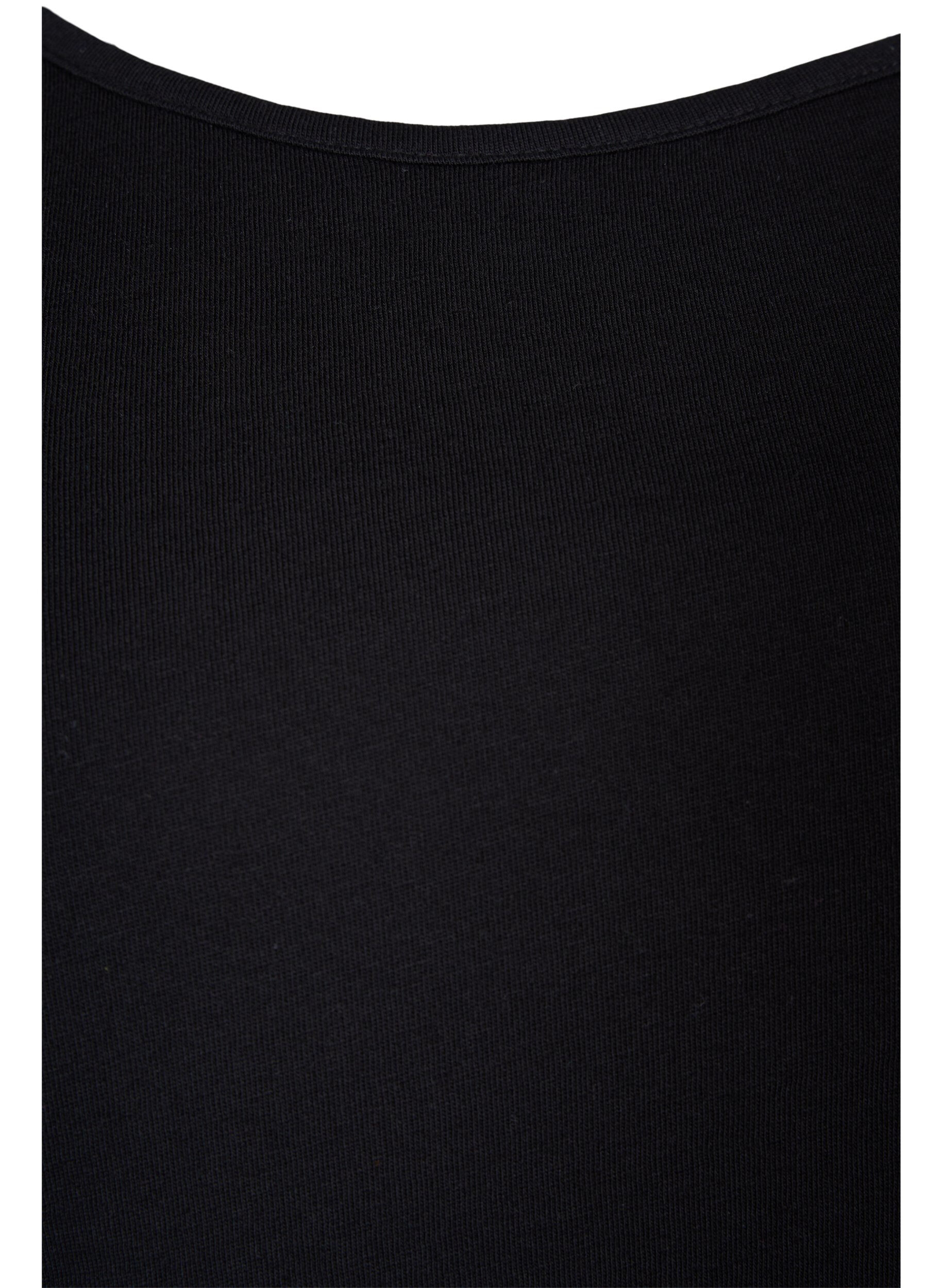 ZizzifashionCotton top with a-shape, Black, Packshot image number 2