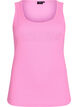 Slim-fit tank top with rhinestones, Pink, Packshot image number 0