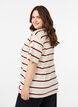 T-shirt with stripes and leopard detail, Beige, Model image number 2