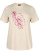 Cotton T-shirt with print, Beige, Packshot image number 0