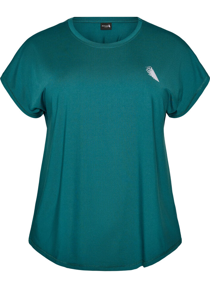 Solid-coloured training T-shirt, Green, Packshot image number 0