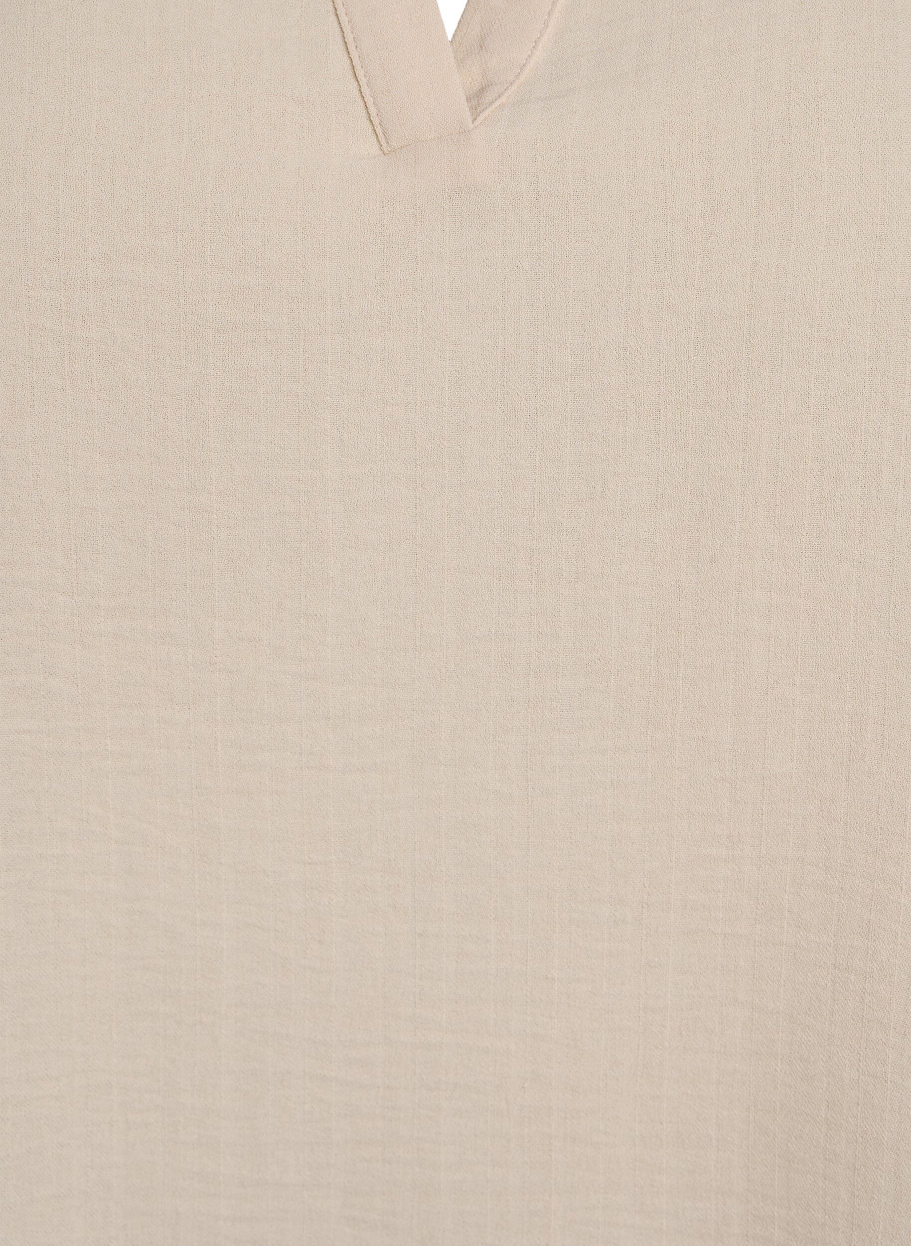 Zizzifashion Loose blouse with short sleeves, Beige, Packshot image number 2