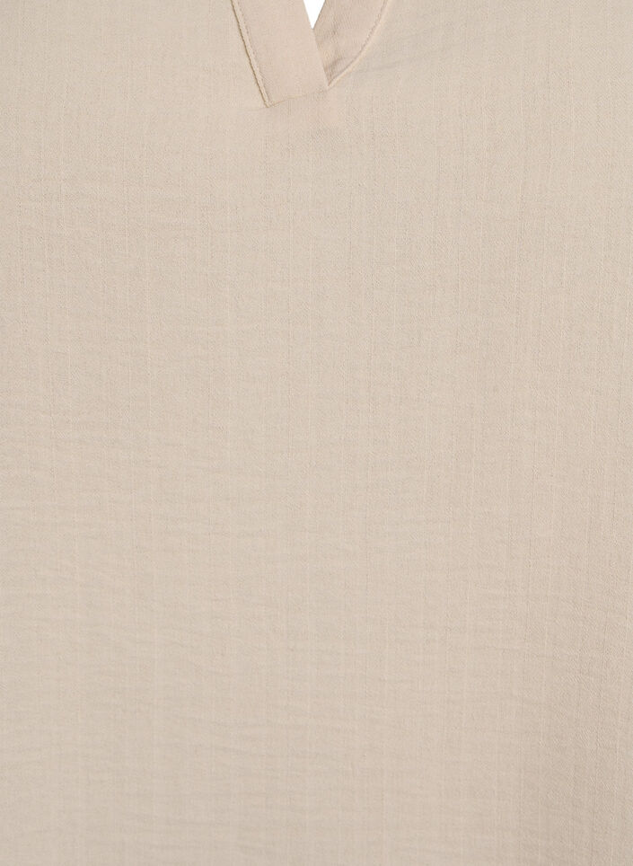 Loose blouse with short sleeves, Beige, Packshot image number 2