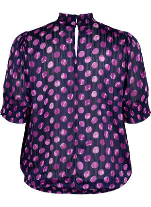 Short-sleeved smock blouse with print, Medieval Bl. Dot AOP, Packshot image number 1