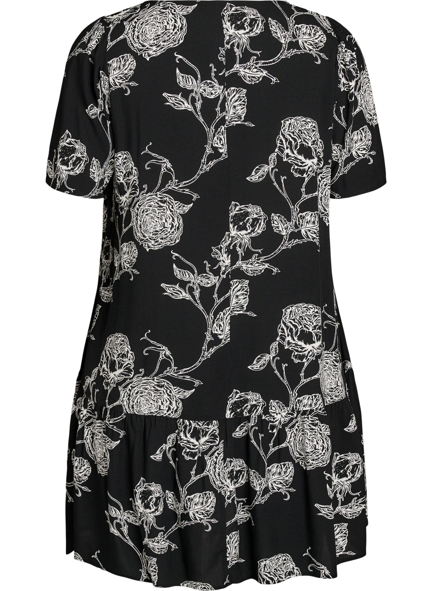 ZizzifashionViscose dress with cutline, Black, Packshot image number 1