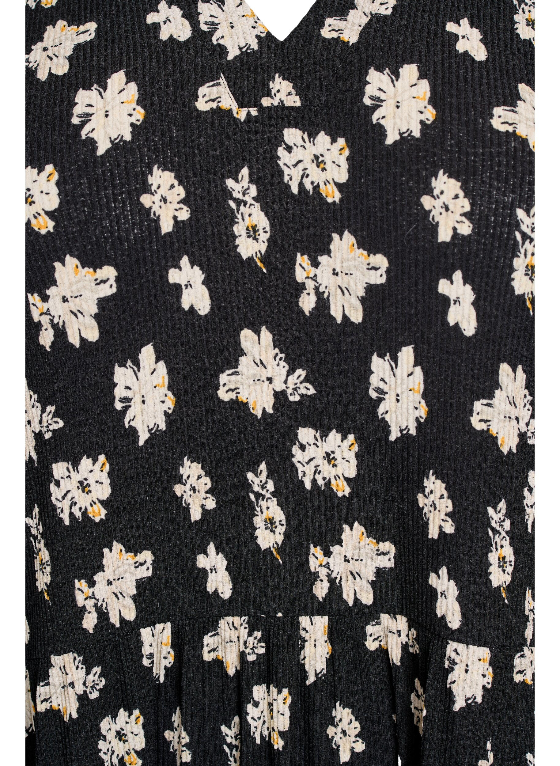 ZizzifashionPatterned dress with panels, Black, Packshot image number 2