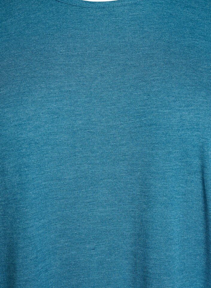 Jersey blouse with 3/4 sleeves, Blue, Packshot image number 2