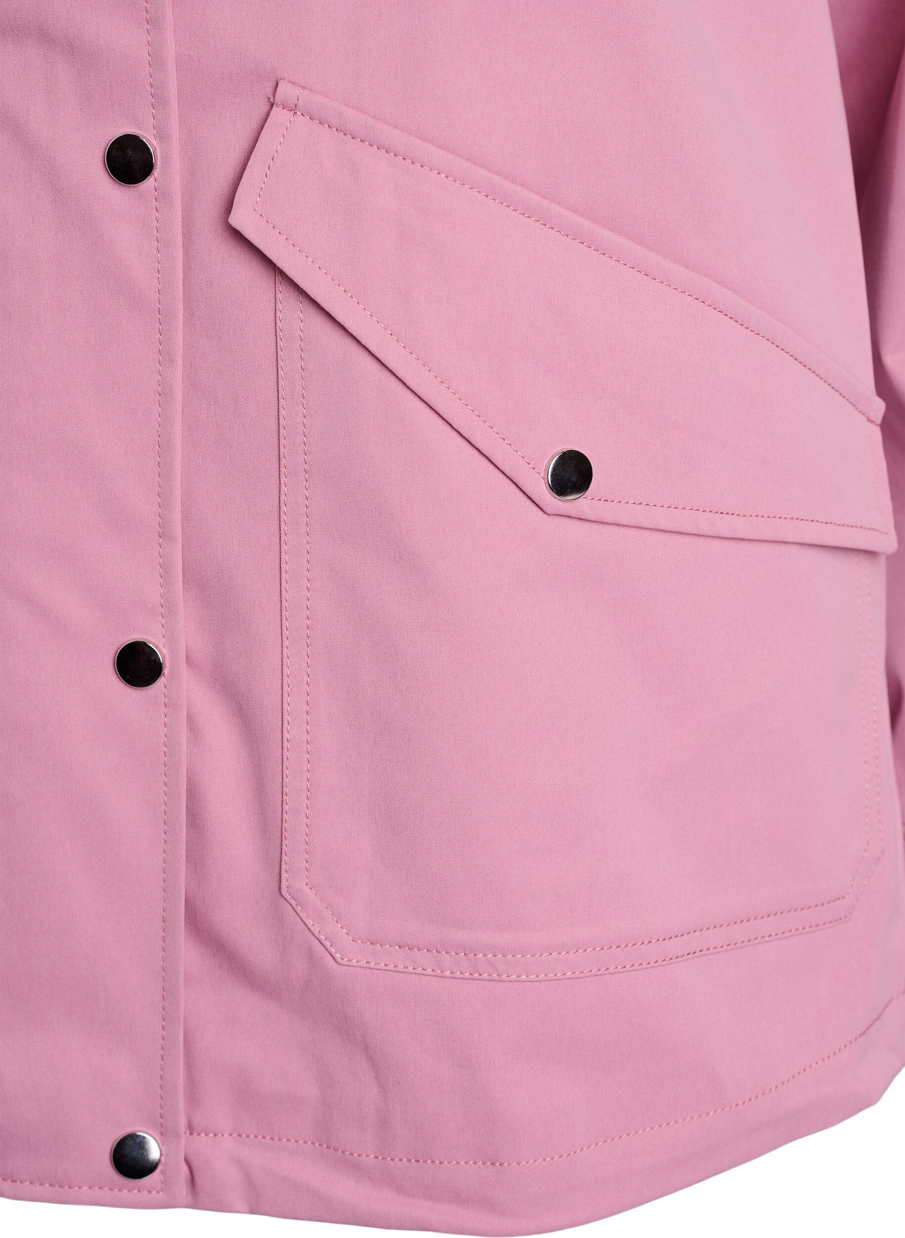 Zizzifashion Short spring jacket with a detachable hood, Rose, Packshot image number 3