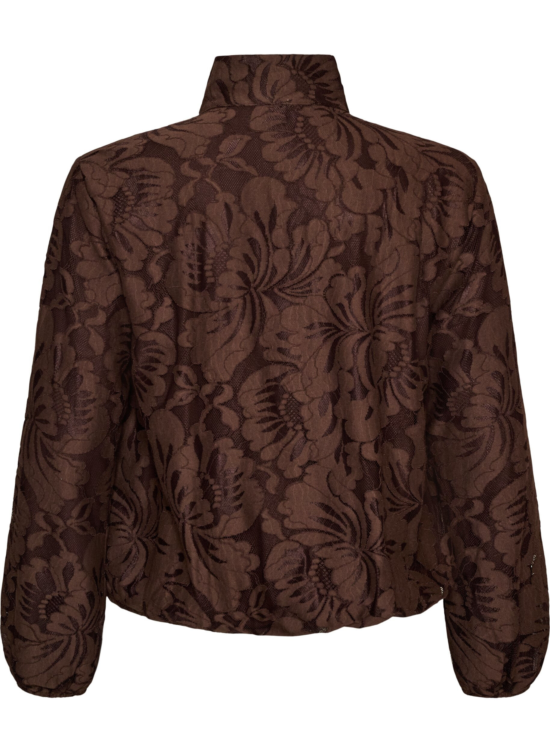ZizzifashionBomber jacket with floral jacquard, Brown, Packshot image number 1