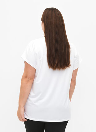 Short sleeved workout t-shirt, Bright White, Model image number 1