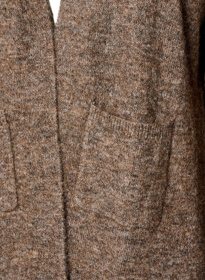 Long cardigan with pockets, Brown, Packshot image number 2
