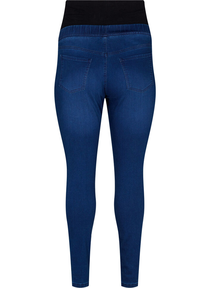 Pregnancy jeggings in cotton mix, Blue, Packshot image number 1