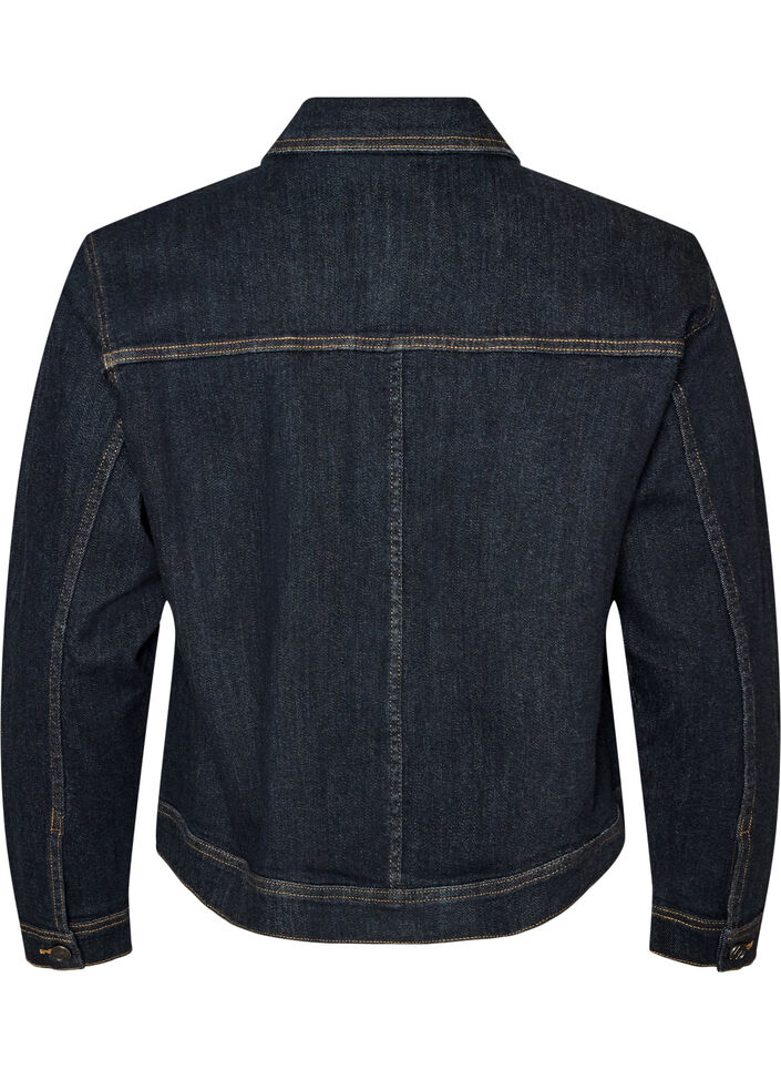 Classic denim jacket with contrast stitching, Blue, Packshot image number 1
