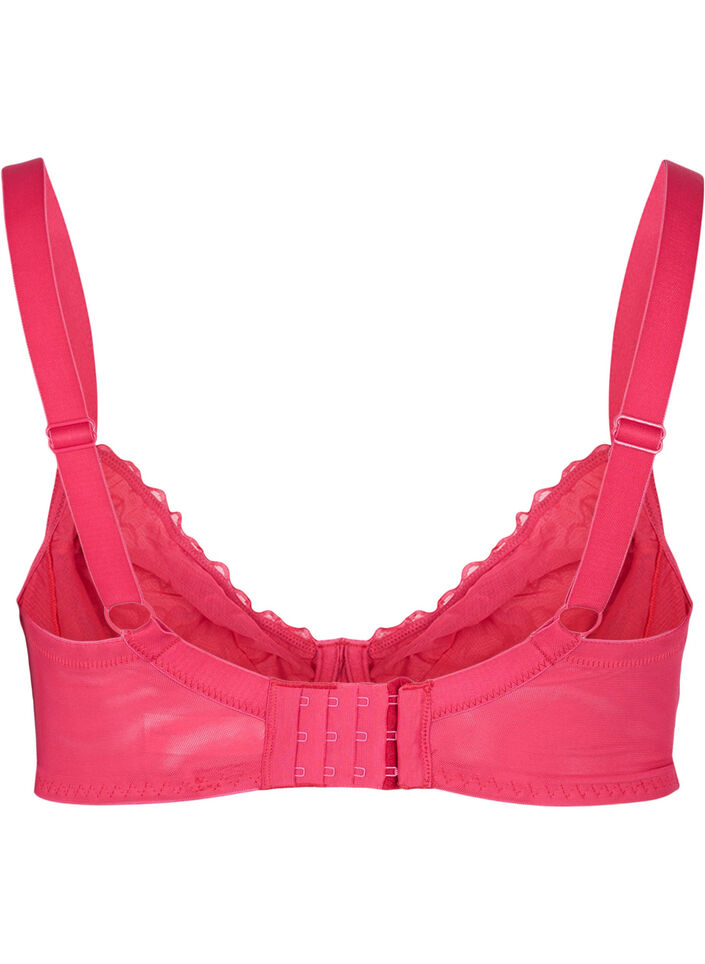 Bra with underwire and lace, Pink, Packshot image number 1
