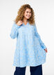 Dress with embroidered flowers and long sleeves, Light Blue, Model image number 0